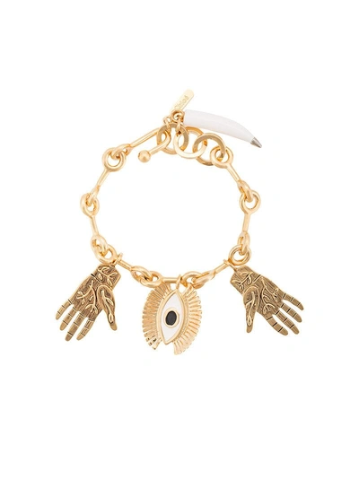 Shop Chloé Eye And Hands Charm Bracelet - Metallic