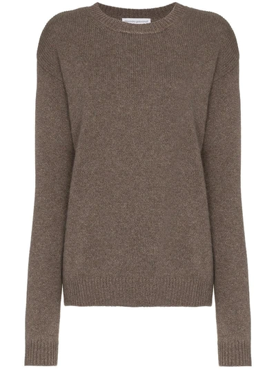 taupe oversized cashmere-blend sweater