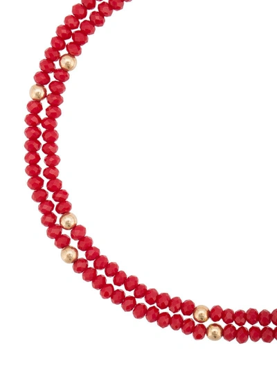Shop Hues Bead Double Wrap Bracelet - Red