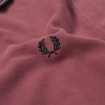 Shop Fred Perry Slim Fit Twin Tipped Polo In Purple