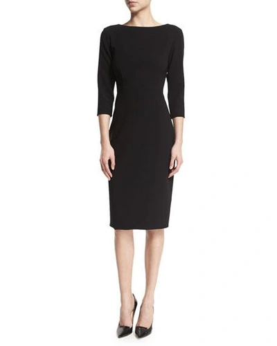 Shop Theory Varetta Admiral Crepe Sheath Dress In Black