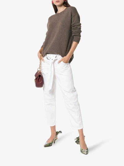 Shop Alexandra Golovanoff Oversized Cashmere-blend Sweater In Grey