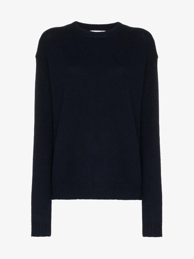 Shop Alexandra Golovanoff Blue Oversized Cashmere-blend Sweater