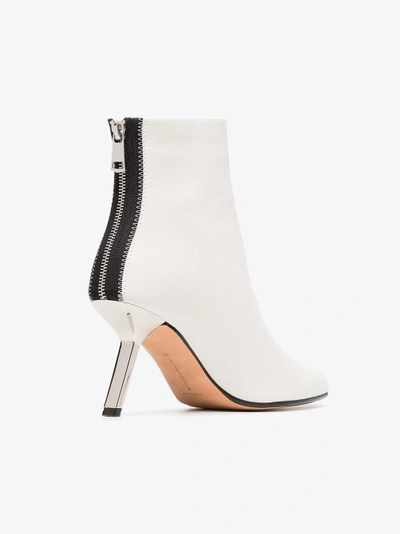 Shop Alchimia Di Ballin White Ballin Narcis 80 Leather Ankle Boots