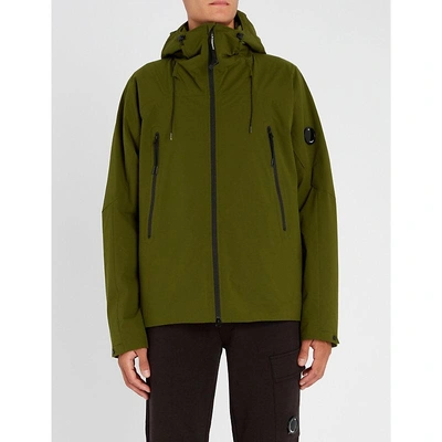 Shop C.p. Company Pro-tek Hooded Padded Shell Jacket In Pea Green