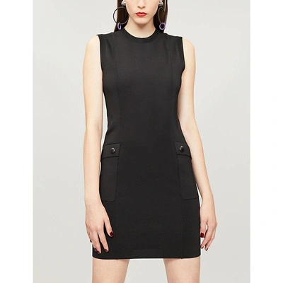Shop Givenchy Sleeveless Knitted Mini Dress In Black