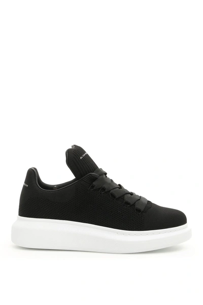 Shop Alexander Mcqueen New Knitted Oversize Sneakers In Black (black)
