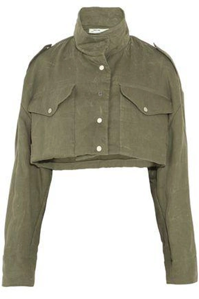 Shop Off-white ™ Woman Casual Jackets Army Green