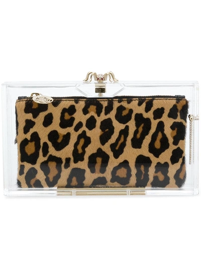 Shop Charlotte Olympia See-through Clutch - Neutrals In Nude & Neutrals