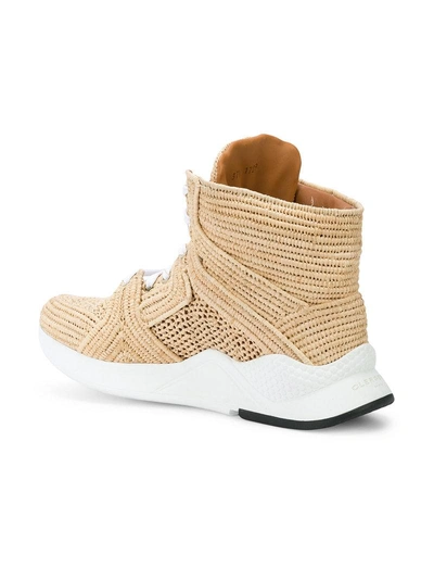 Shop Clergerie Sybille Hi-tops In Nude & Neutrals