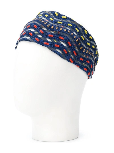 Shop Missoni Mare Striped Headband - Blue