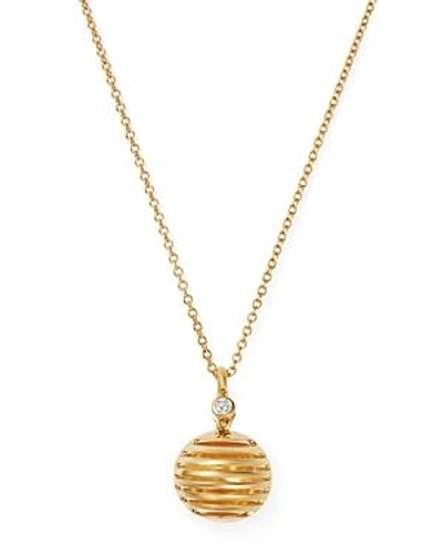 Shop Olivia B 14k Yellow Gold Diamond Spherical Pendant Necklace, 17 - 100% Exclusive In White/gold