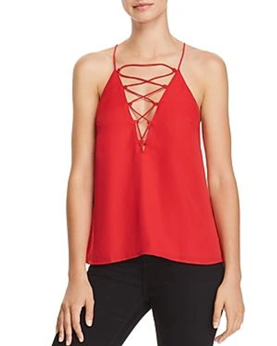 Shop Wayf Sierra Lace-up Camisole - 100% Exclusive In Red