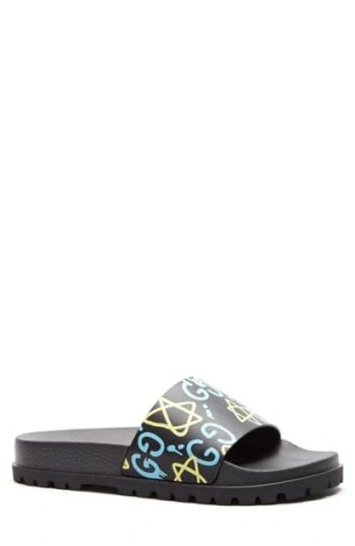 Shop Gucci 'pursuit Treck' Slide Sandal In Black