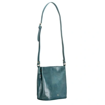 Shop Maxwell Scott Bags Luxury Petrol Leather Bucket Bag Handbag For Women
