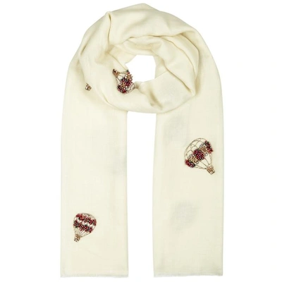 Shop Janavi Jewelled Hot Air Balloons Cashmere Scarf