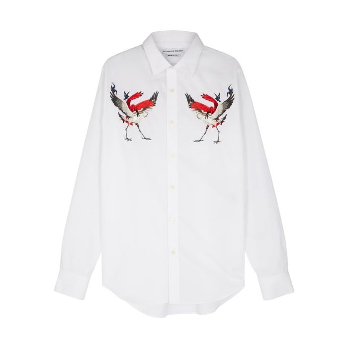 alexander mcqueen bird shirt