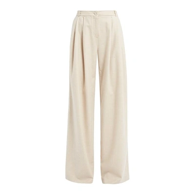 Shop Wtr  Ethel Cream Wool Blend Trousers