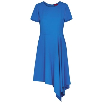 Shop Hugo Cobalt Blue Asymmetric Dress