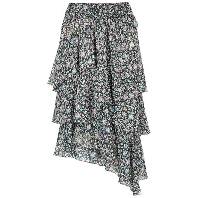 Shop Isabel Marant Étoile Jeezon Floral-print Chiffon Mini Skirt In Multicoloured