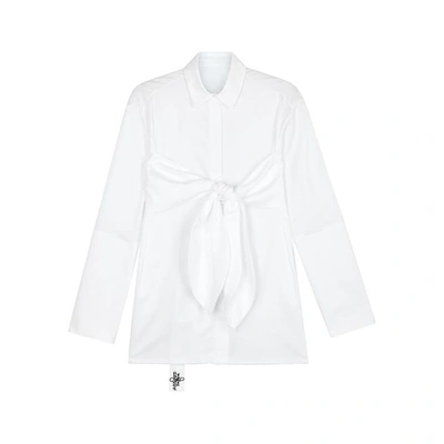 Shop Absence Of Paper Page Three Wrapper Cotton Shirt In White