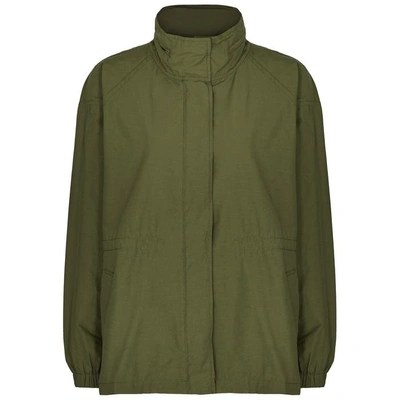 Shop Eileen Fisher Olive Hooded Shell Jacket