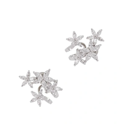 Shop Fallon Double Vine Cuff Earrings In Silver