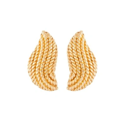 Shop Susan Caplan Vintage 1970s Vintage Monet Textured Clip-on Earrings