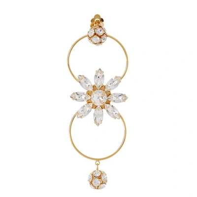 Shop Ca&lou Margie Crystal-embellished Clip On Earring In Gold