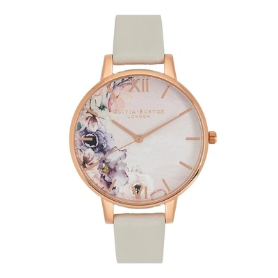Shop Olivia Burton Watercolour Florals Rose Gold-plated Watch