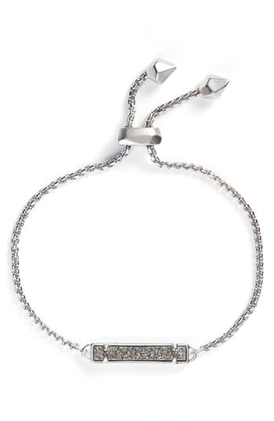 Shop Kendra Scott Stan Bracelet In Platinum Drusy/ Silver