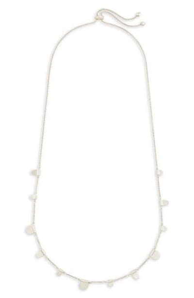 Shop Kendra Scott Olive Necklace In Bright Silver