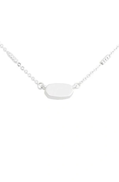 Shop Kendra Scott Fern Pendant Necklace In Bright Silver