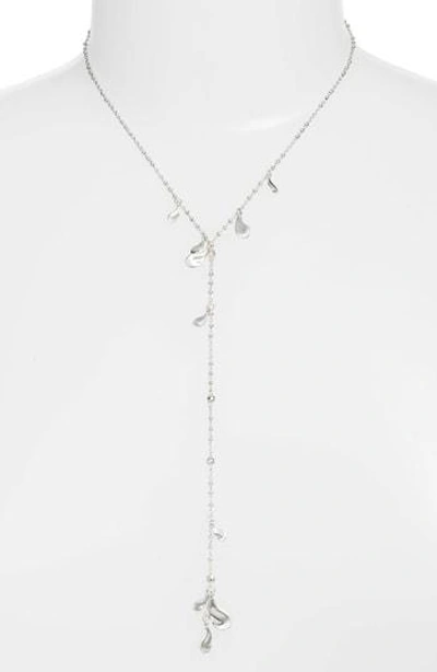 Shop Kendra Scott Quincy Necklace In White Cz/ Silver
