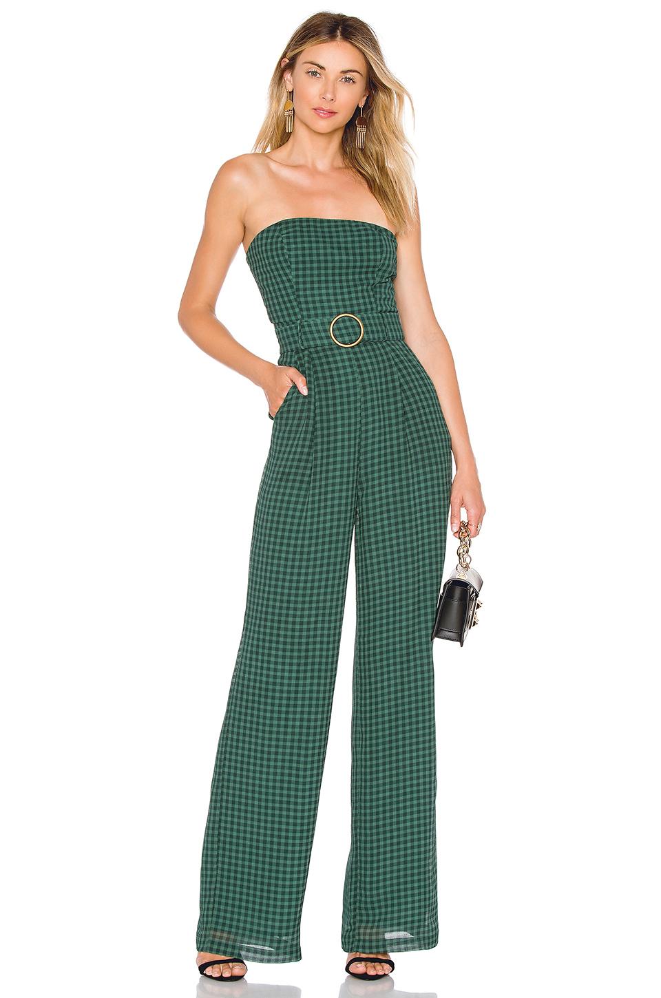 revolve green jumpsuit