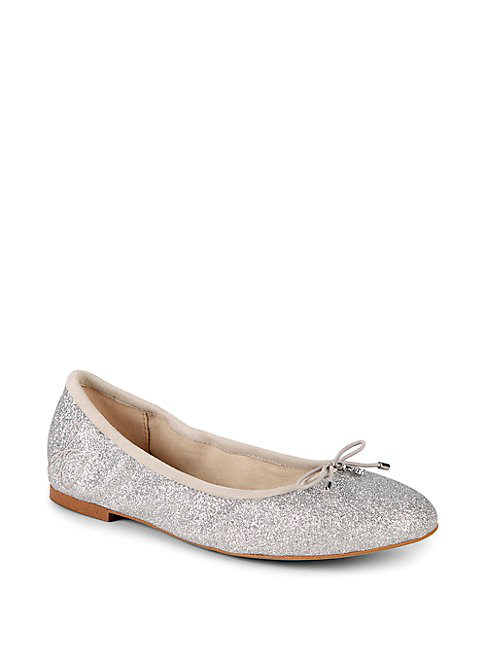 sam edelman silver ballet flats