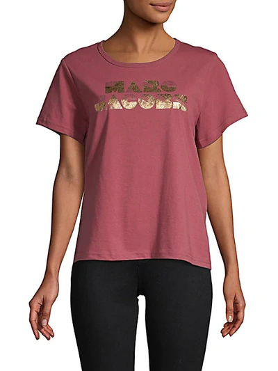 Shop Marc Jacobs Graphic Short-sleeve Cotton Tee In Black