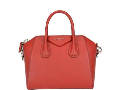 Shop Givenchy Antigona Bag In Bright Red