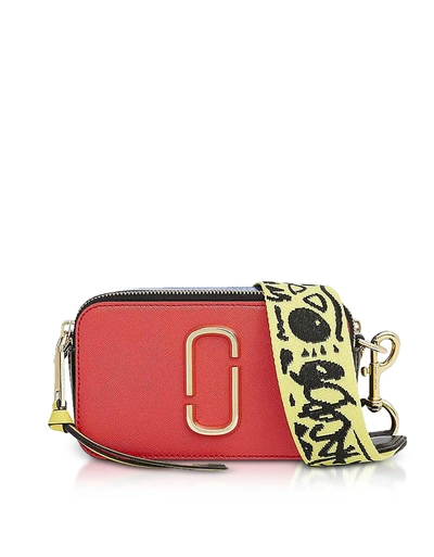 Shop Marc Jacobs Saffiano Leather Snapshot Camera Bag In Poppy Red