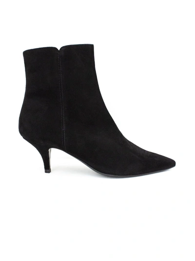 Shop Roberto Festa Black Suede Leather Oxford Ankle Boots. In Nero