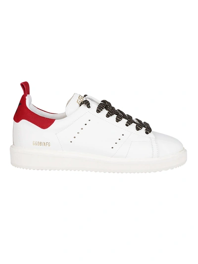 Shop Golden Goose Starter Sneakers In White Red