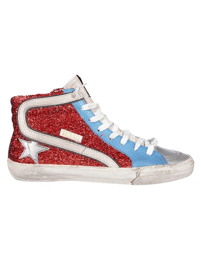 Shop Golden Goose Slide High Top Sneakers In Fantasia