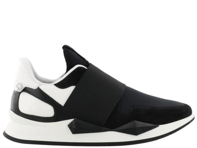 Shop Givenchy Runner Elastic Sneakers In Black/white