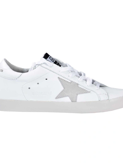 Shop Golden Goose Low-cut Sneakers In Gwhite Gold Lettering