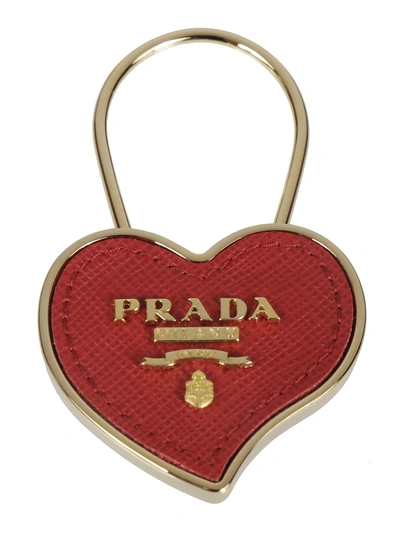 Shop Prada Heart Keyring