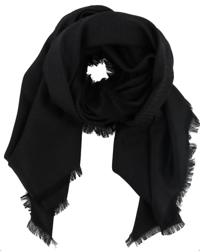 Shop Fendi Shawl In Black