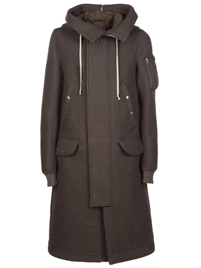 Shop Rick Owens Hooded Coat