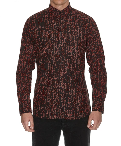 Shop Givenchy Shirt In Black/red