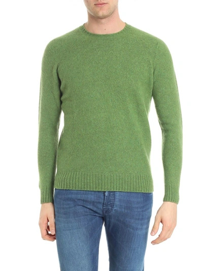 Shop Drumohr Round Neck Lambswool In Green