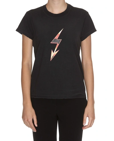 Shop Givenchy Lightning Bolt Print T-shirt In Black